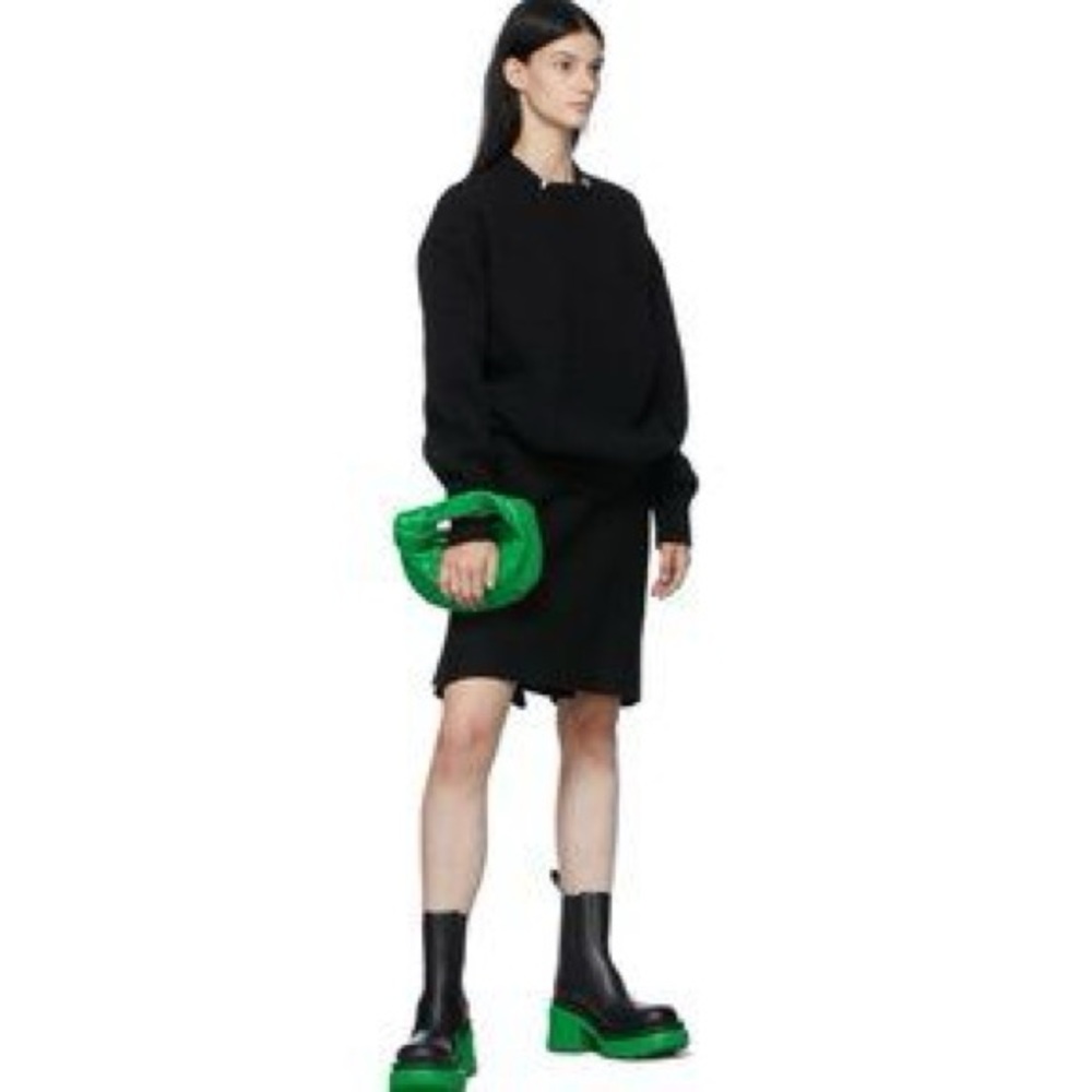 NEW| Chelsea Green Platform Chunky Ankle Boots - Picture 5 of 9
